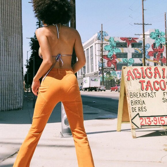 REVICE Venus Flares Golden Hour Flared, Raw Hem Jeans - Women's Size - Picture 3 of 13